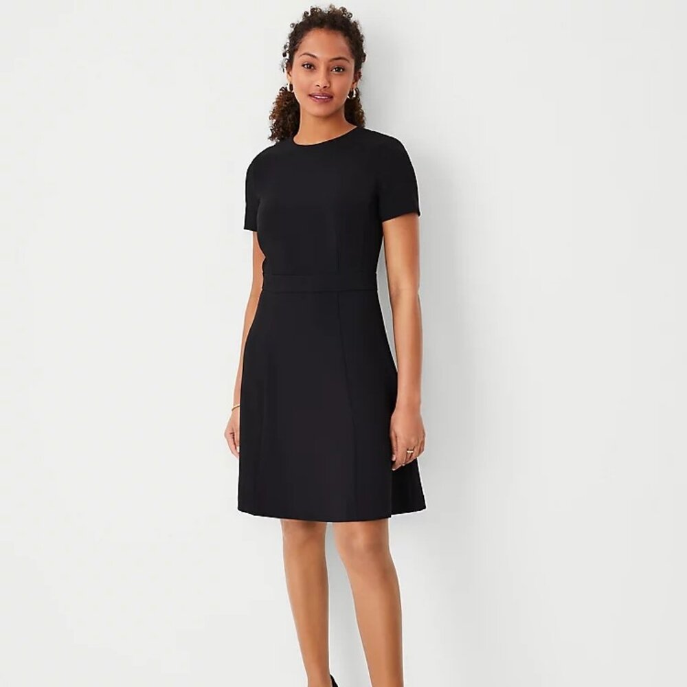 Ann Taylor The Flare Dress in Fluid Crepe